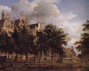 Jan van der Heyden Canal house oil on canvas